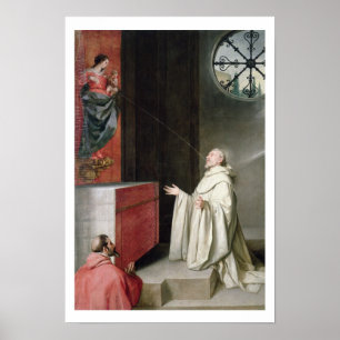 St. Bernard and the Virgin Poster