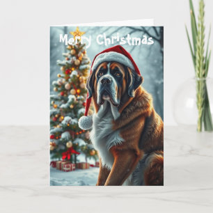 St Bernard Christmas Card