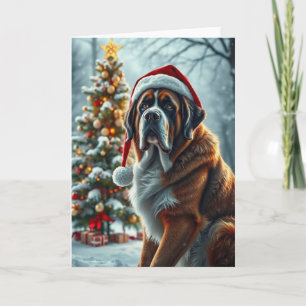 St Bernard Christmas Card