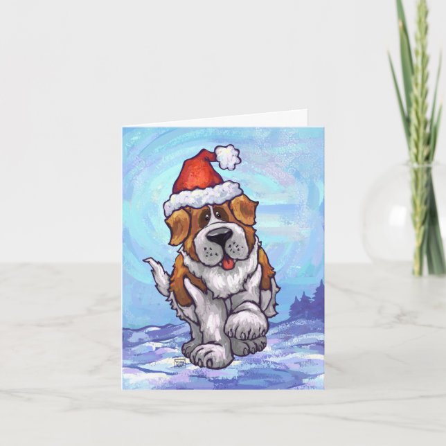 St. Bernard Christmas Holiday Card (Front)