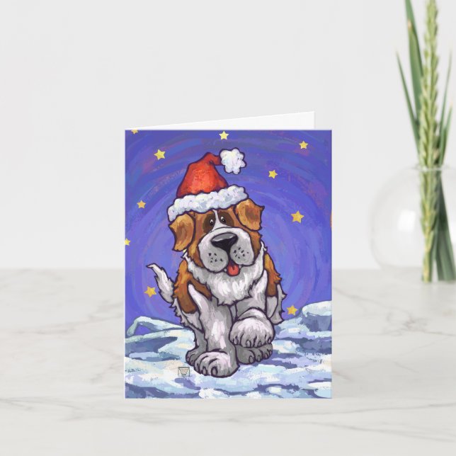St. Bernard Christmas Holiday Card (Front)