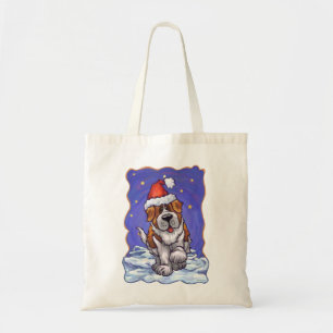 St. Bernard Christmas Tote Bag