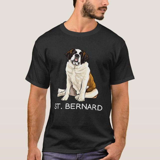 St Bernard Crazy Dog Lover T-Shirt (Front)