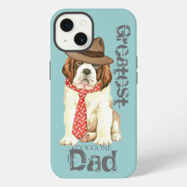 St. Bernard Dad iPhone Case (Back)