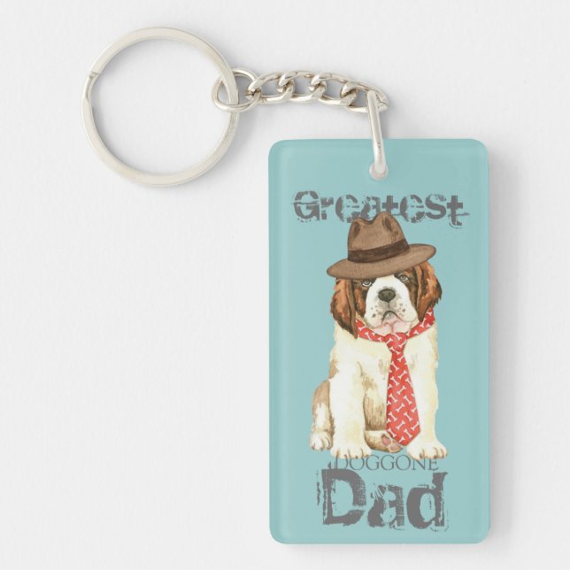 St. Bernard Dad Key Ring (Front)