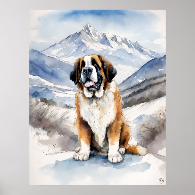 St. Bernard - Dog Art Print (Front)