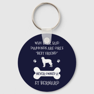 St Bernard Dog Best Friend Key Ring
