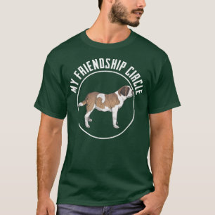St Bernard Dog Friendship Circle Funny Dog Owner P T-Shirt