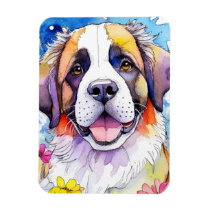 St. Bernard Dog Photo Magnet