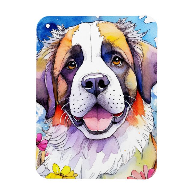 St. Bernard Dog Photo Magnet (Vertical)