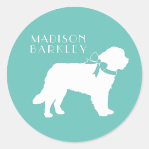 St. Bernard Dog Puppy Classic Round Sticker