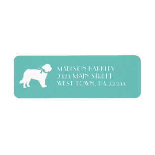 St. Bernard Dog Puppy Return Address Label