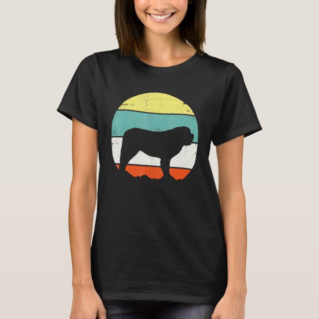 St Bernard Dog Retro T-Shirt (Front)
