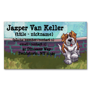 St. Bernard Gifts & Accessories Magnetic Business Card