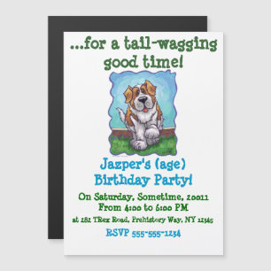 St. Bernard Gifts & Accessories Magnetic Invitation