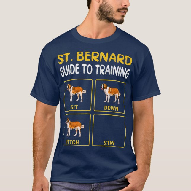 St Bernard Guide To Training Dog Obedience T-Shirt (Front)