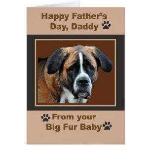 St. Bernard Happy Father's Day Daddy from Fur Baby