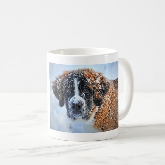 St Bernard in the Snow Coffee Mug (Front Right)