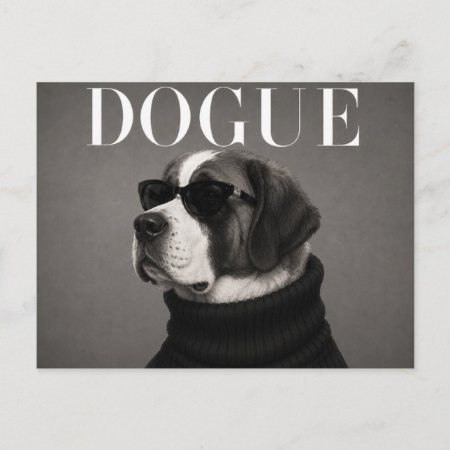 St Bernard Luxury Haute Couture Postcard (Front)