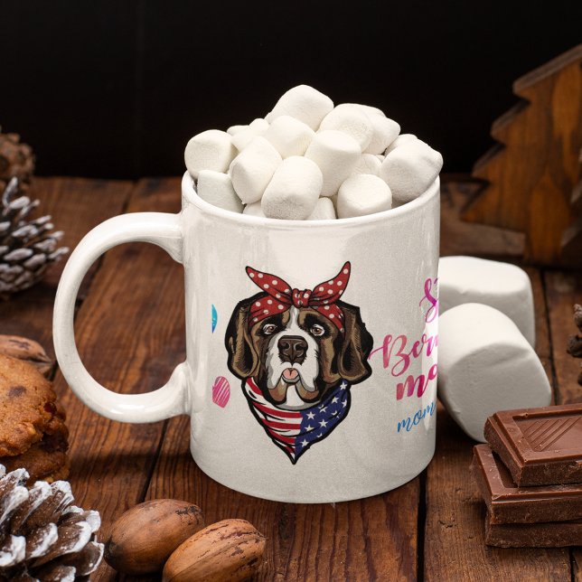 St. Bernard Mum Cute Mother's Day Dog Lover Coffee Mug (Creator Uploaded)