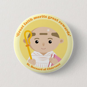 St. Bernard of Clairvaux 6 Cm Round Badge