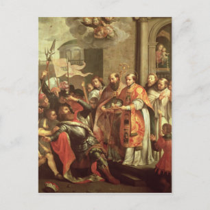St. Bernard of Clairvaux  and William X  Duke Postcard