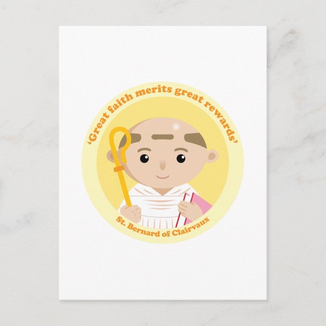 St. Bernard of Clairvaux Postcard (Front)