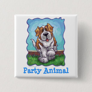 St. Bernard Party Centre 15 Cm Square Badge