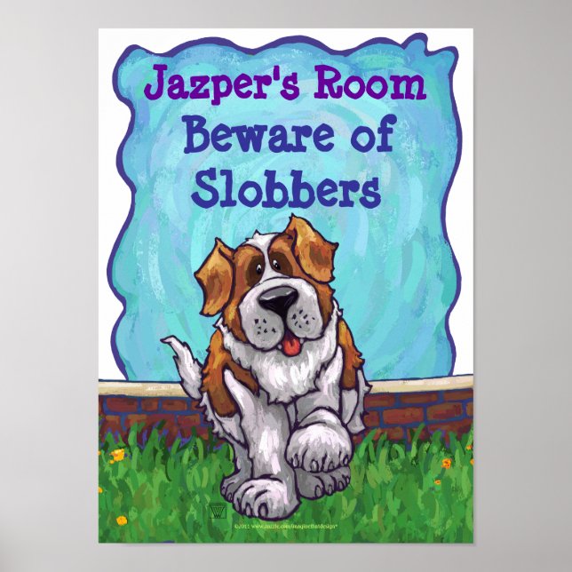 St. Bernard Personalised Room Poster (Front)
