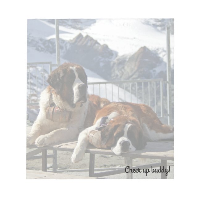 St-bernard posing - notepad (Front)