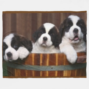 ST.BERNARD PUPPIES FLEECE BLANKET