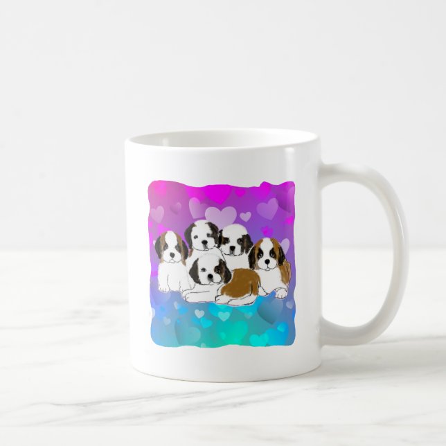 St Bernard Puppy Mug - Puppy Love Series (Right)