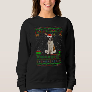 St Bernard Santa Hat Matching Ugly Saint Bernard C Sweatshirt