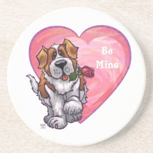 St. Bernard Valentine's Day Coaster