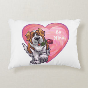 St. Bernard Valentine's Day Decorative Cushion