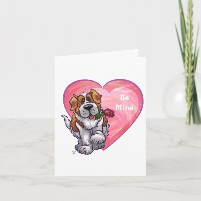 St. Bernard Valentine's Day Holiday Card (Front)
