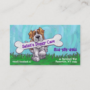 St. Bernard with a Bone Business Cards