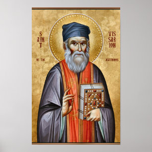 St. Bessarion the Agathonite Orthodox Icon Print