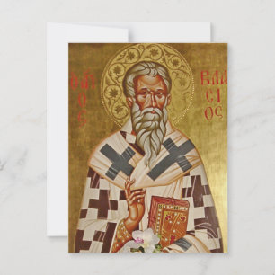 St. Blaise of Sebaste Orthodox Christian Icon Postcard