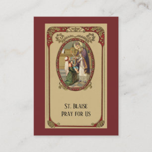 St. Blaise Patron Saint of Throat Illness Business Card