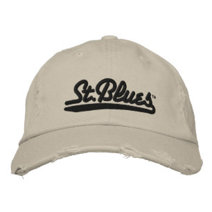 St Blues embroidered distressed cap