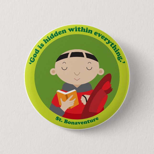 St. Bonaventure 6 Cm Round Badge (Front)