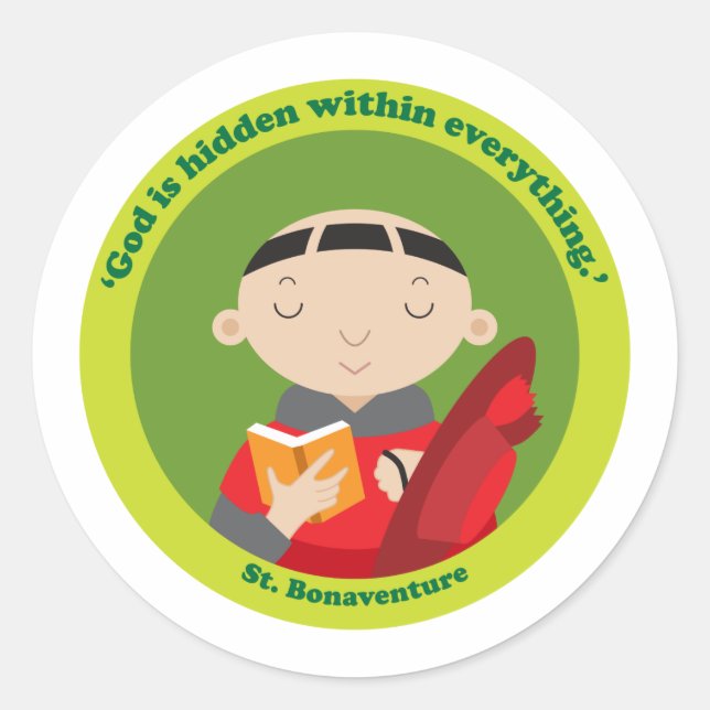 St. Bonaventure Classic Round Sticker (Front)