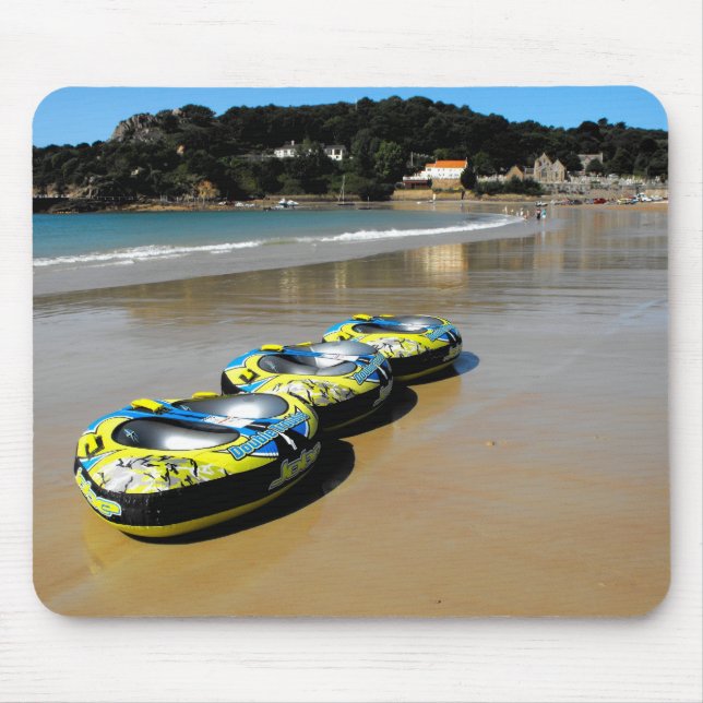 St Brelade's Bay at low tide Mouse Pad (Front)