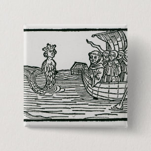 St. Brendan and the Siren 15 Cm Square Badge