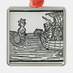 St. Brendan and the Siren Metal Ornament