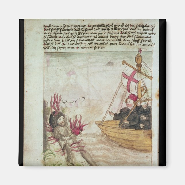 St. Brendan in his ship Magnet (Front)