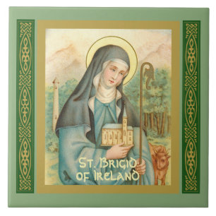 St. Brigid of Ireland (M 014) Ceramic Tile
