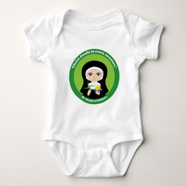 St. Brigid of Kildare Baby Bodysuit (Front)
