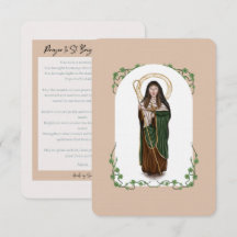 St. Brigid of Kildare Prayer Card